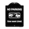 Signmission Designer Series-No Parking Tow Away Zone Black & White Heavy-Gauge Aluminum, 24" x 18", BW-1824-9821 A-DES-BW-1824-9821 - alternate 1